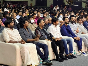 Vijay Sethupathi, Lokesh Kanagaraj, Kamal Haasan, Udhayanidhi Stalin, Silambarasan TR, Anirudh @ Vikram Movie Audio Launch Stills