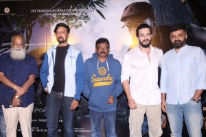 V. Vijayendra Prasad, Kiccha Sudeep,Ram Gopal Varma, Akhil Akkineni, Anup Bhandari @ Vikrant Rona Trailer Launch Stills