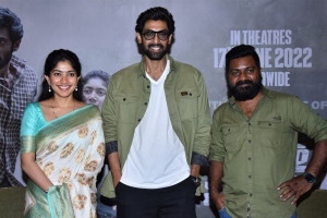 Sai Pallavi, Rana Daggubati, Venu Udugula @ Virata Parvam Movie Press Meet Vizag Photos