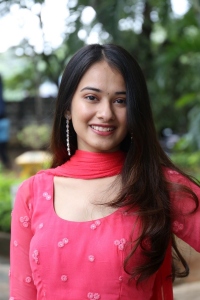 Actress Virti Vaghani Pink Dress Pics @ Kotha Kothaga Success Meet