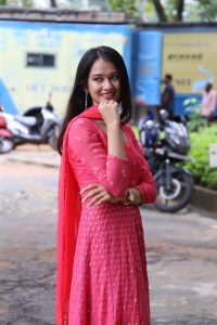 Actress Virti Vaghani Pink Dress Pics @ Kotha Kothaga Success Meet