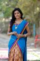Telugu Actress Vithika Cute Blue Half Saree Photos