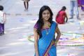 Telugu Actress Vithika Cute Blue Half Saree Photos