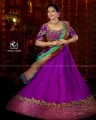 TV Actress VJ Chithra Silk Saree Photoshoot Pics