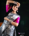 VJ Chithra in Silk Saree Photoshoot Pics