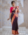 Tamil TV Actress Chithra in Silk Saree Photoshoot Pictures