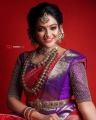 TV Actress VJ Chithra Silk Saree Photoshoot Pics