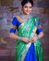 TV Actress VJ Chithra Silk Saree Photoshoot Pics