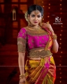 TV Serial Actress Chithra Silk Saree Photoshoot Pics