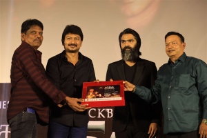 M Shenbagamoorthy, Udhayanidhi Stalin, Simbu, Ishari K. Ganesh @ Vendhu Thaninthathu Kaadu 50 Days Celebration Photos