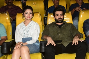 Krithi Shetty, Ram Pothineni @ The Warriorr Whistle Song Launch Stills