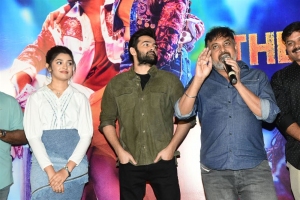 Krithi Shetty, Ram Pothineni, N Lingusamy @ The Warriorr Whistle Song Launch Stills