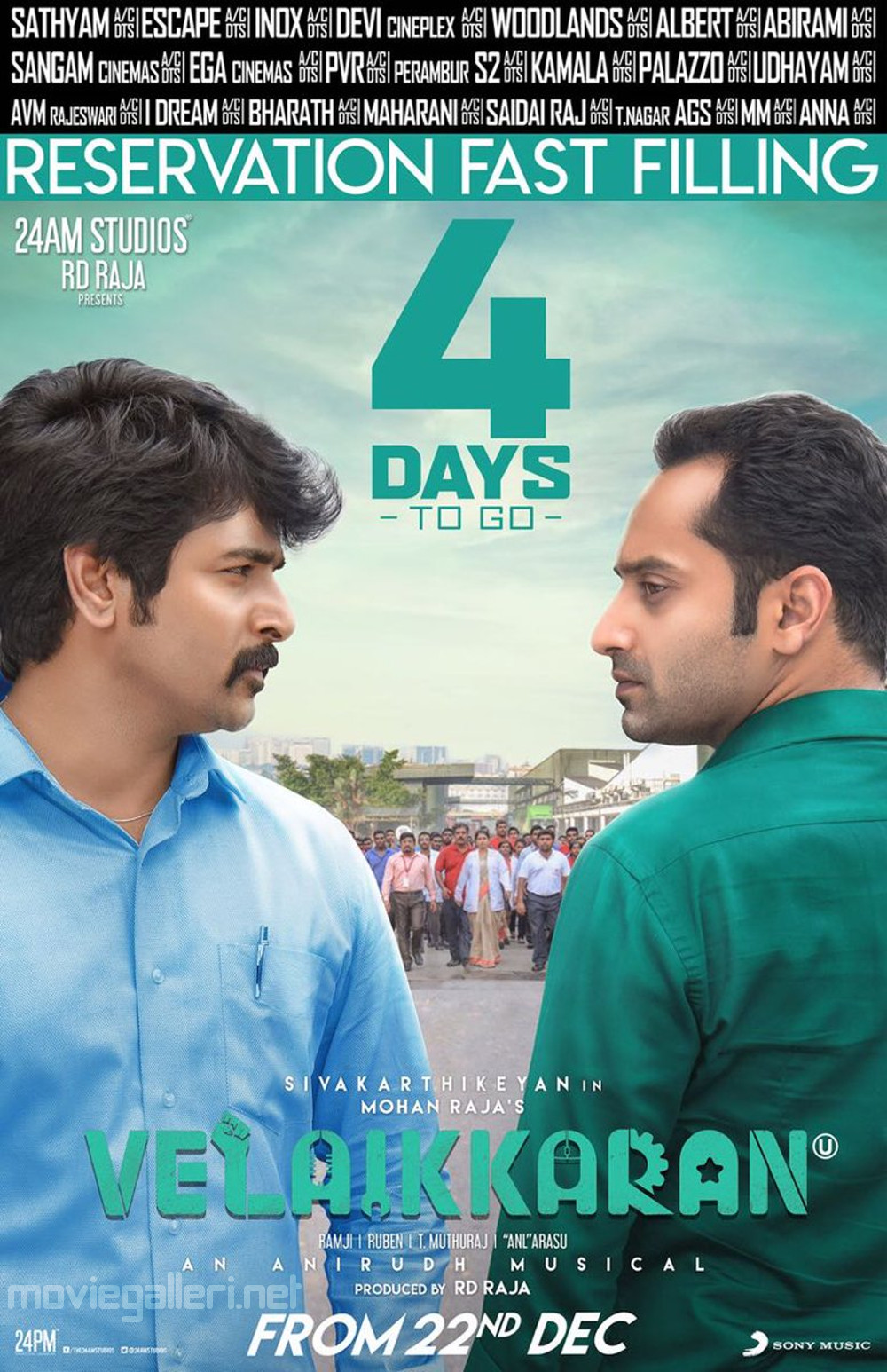 Sivakarthikeyan Fahad Fazil Velaikkaran 4 days to go Posters | New