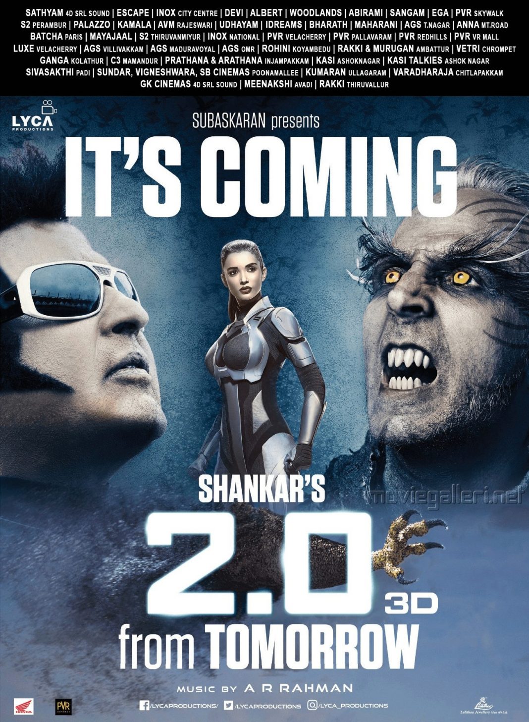 2.0 Movie Release Tomorrow Poster HD
