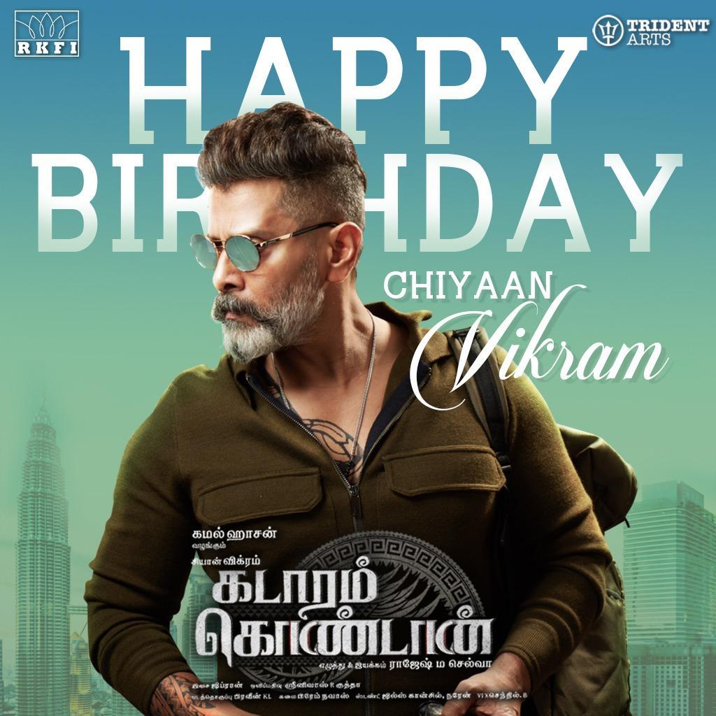 Kadaram Kondan Vikram Birthday Wishes Poster