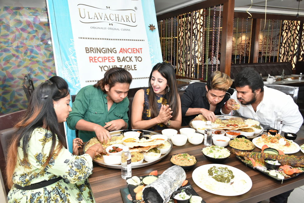 Sanjjanaa Galrani participates Food Challenge at Ulavacharu Restaurant