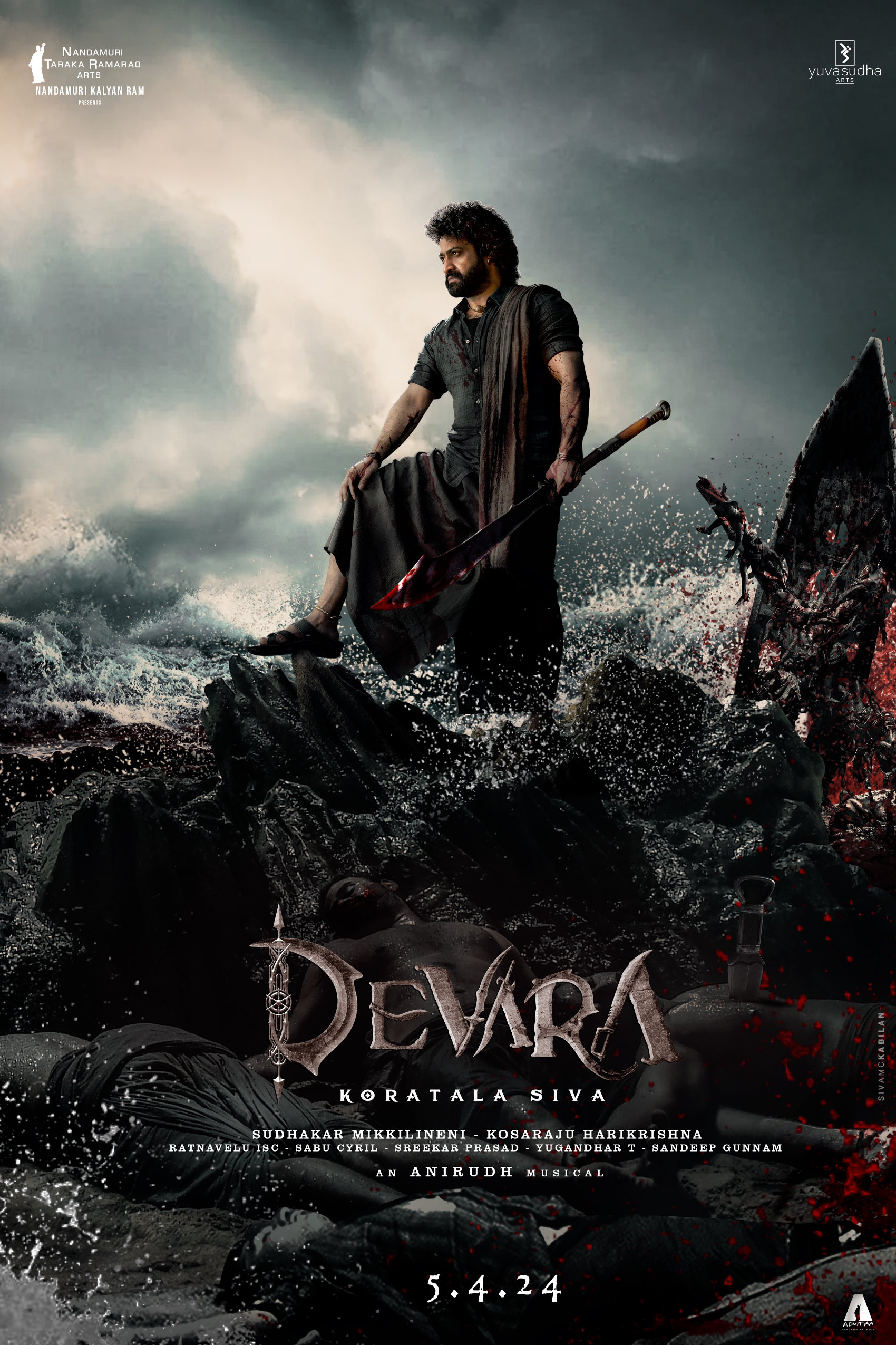 NTR30 Devara Movie First Look Poster HD